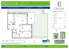 4 pokoje, mieszkanie 82,23 m², parter, oferta nr B.0.3, Crocus Hill, Szczecin, Śródmieście, Śródmieście Północ, ul. Jerzego Janosika 2, 2A, 3, 3A